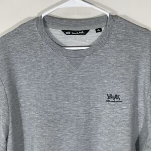 Travis Mathew Amenities Crew Sweater Mens Large Gray Cloud Sweatshirt Firethorne
